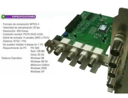 Tarjeta Pci Capturadora Video Cctv 4 Pts Lw-104 Dvr