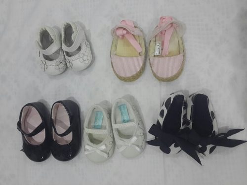 Zapatos De Bebe Niña 0-9 Meses Usados Como Nuevos