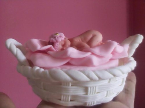 Baby Shower Topes De Torta En Masa Flexible