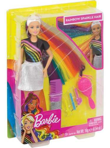 Barbie Cabello De Colores Original Rainbow Sparkle Hair