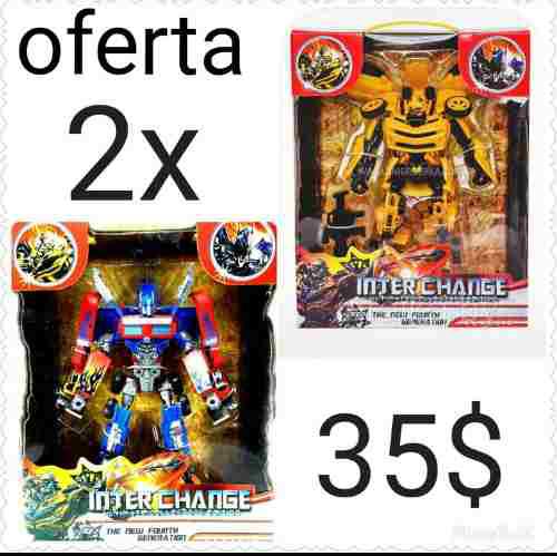 Juguete Transformers Bumblebee Y Optimus De Niños