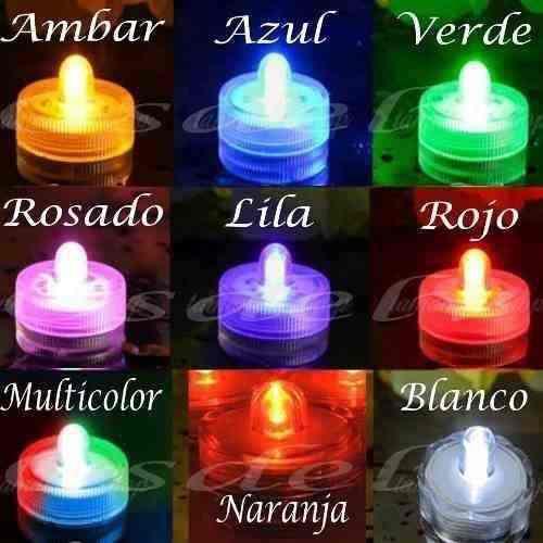 Luces Velas Led Sumergibles Centros De Mesa Fiestas