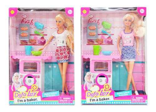 Muñeca Tipo Barbie Defa Lucy Cocinera Cod. 8421