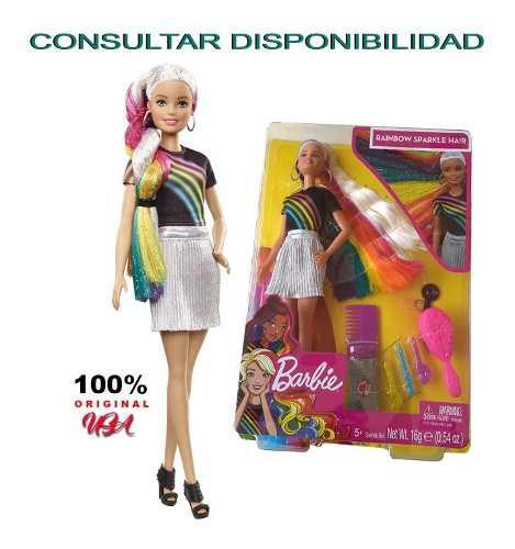 Muñecas Barbie Rainbow Sparkle Hair. 100% (Usa)