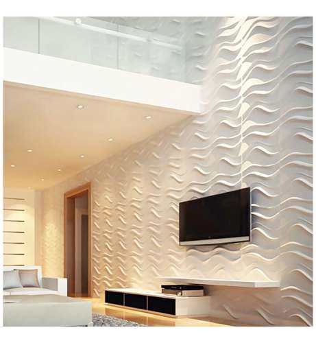 Paneles 3d Decorativos En Yeso Modelo Wave