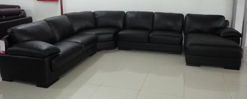 Sofa Mueble Modular Con Chaise Longue 100% Cuero