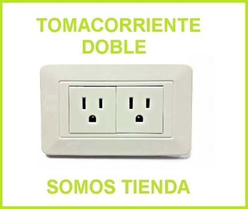 Tomacorriente Doble Blanco Somos Tienda!!!