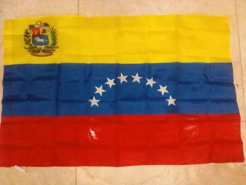 Bandera Venezuela Tricolor 85x56 Cm 8 Estrellas Y Escudo