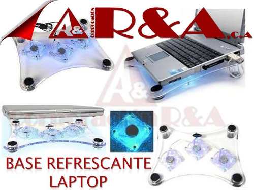 Base Laptop Refrescante 3 Fa Ventilador Led Azul Ps3 Ps4 5$