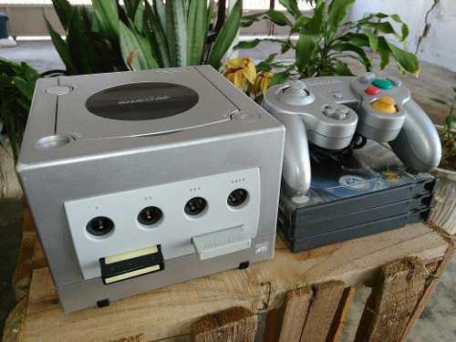 Nintendo Gamecube + 3 Juegos Originales Y Control 20 Verdes
