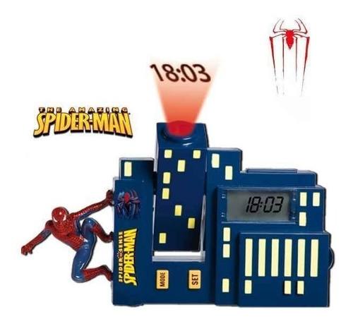 Reloj Despertador Proyector De Spiderman