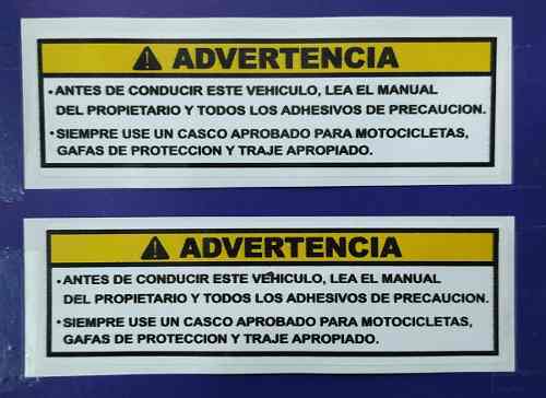 Calcomanias Advertencias Para Motos