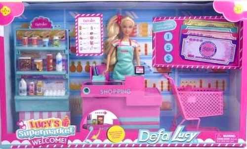 Muñeca Tipo Barbie Defa Lucy Supermercado Cod. 8430