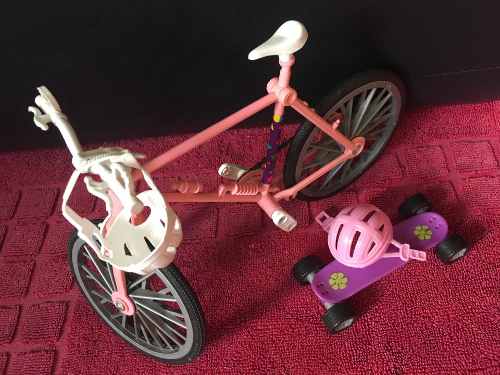 Bicicleta Y Patineta Para Barbie,