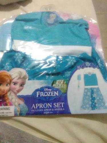 Delantal De Frozen Con Su Espátula De Cocina