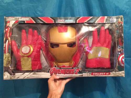 Kit Iron Man Guantes Y Máscara Para Niños