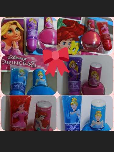 Set Princesas Disney (esmaltes Y Brillo Labial)