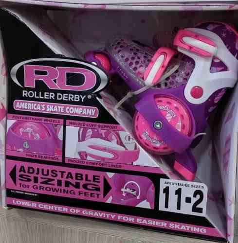 Patines 4 Ruedas Roller Derby Talla 29 A 34 Ajustable