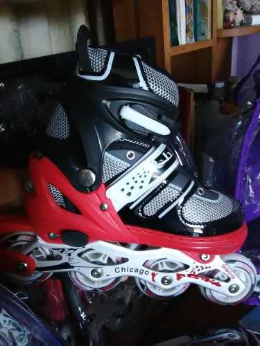 Patines Lineales Chicago Originales + Kit De Proteccion