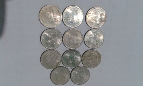 11 Monedas Antiguas Colombianas De 10 Pesos Diferentes A#os