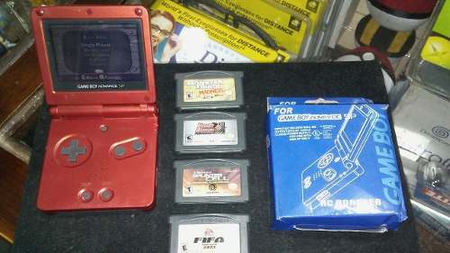 Game Boy Sp Original Nintendo,cargador, 4 Juegos Incluidos