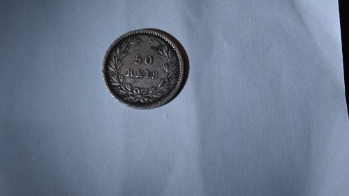 Rara Moneda De Plata-rey D. Luis I - 50 Reis
