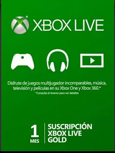 Xbox Live Gold 1 Mes (código Digital) Entrega Inmediata