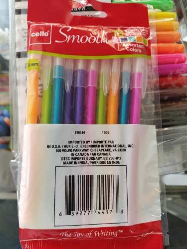 Bolígrafos Smoth De Colores