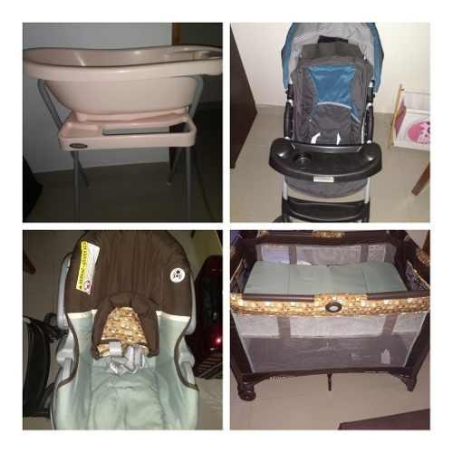 Combo Graco Corral, Coche, Silla Y Bañera