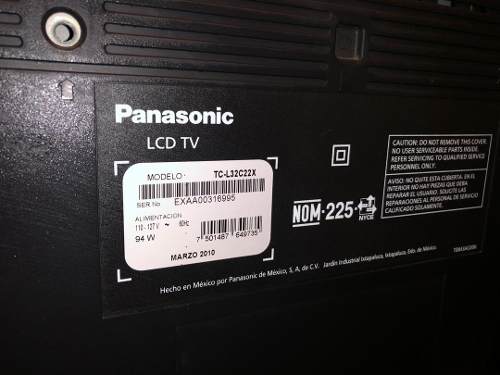 Tv Lcd 32 Panasonic Impecable Tc-l32c22x *140* Ofertaaaaa