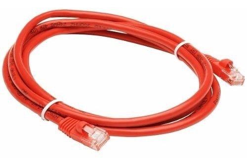 Cable De Red Patch Cord Cat5 Rojo 3mts Certificado Rj45 A363