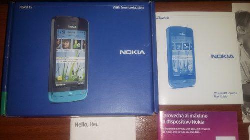 Caja De Celular Nokia C5 Con Todos Sus Manuales