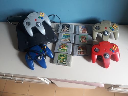 Combo Nintendo 64+ 4 Controles + 7 Juegos