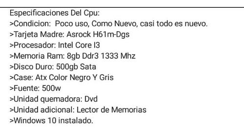 Cpu Intel Core I3