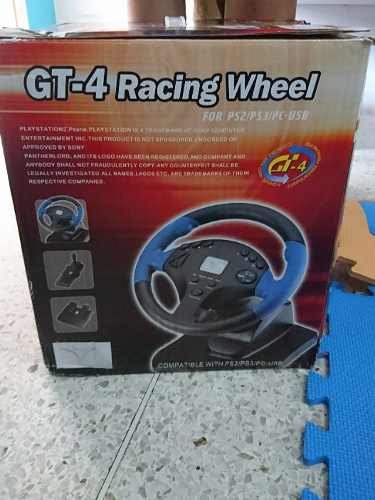 Gt4 Racing Wheel Para Ps2, Ps3 Y Pc