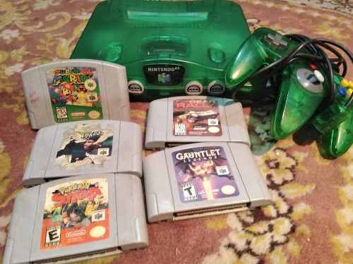 Nintendo 64 Jungle Green Verde + Mario 64 Y Control Verde