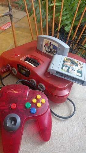 Nintendo 64 Rojo Con Detalles