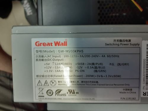Fuente De Poder Great Wall Certificada