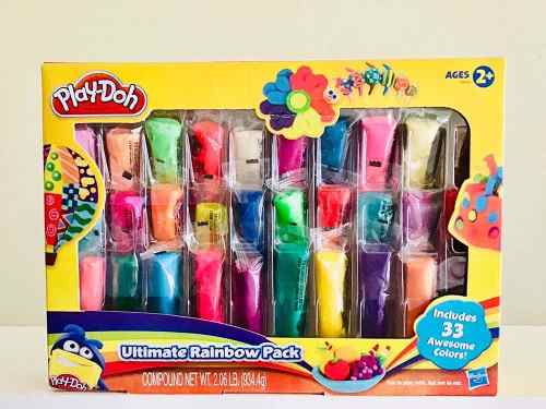 Caja De Plastilina Play-doh 33 Colores. Ultimate Rainbow