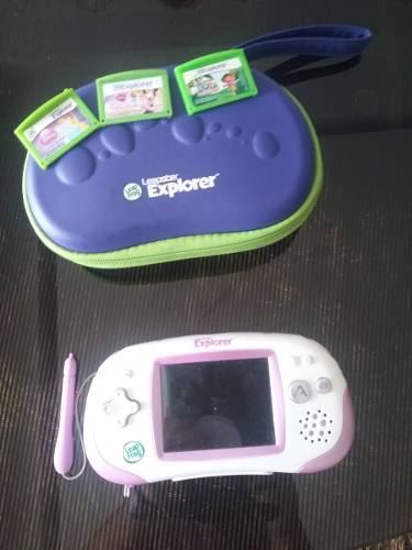 Leapster Explorer Con Tres Juegos Y Estuche