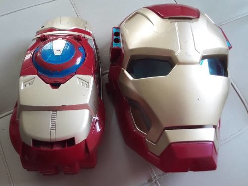 Mascara Iron Man Con Su Puño Lanza Discos