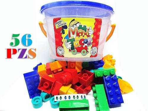 Tobo De Lego 56 Piezas Maxi Tacos Juego Didáctico