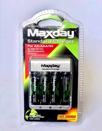 Cargador De Baterías Recargables Aa Y Aaa - Maxday (Pilas)