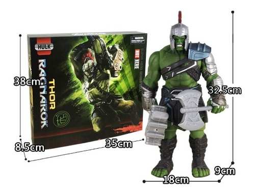 Muñeco Hulk Ragnarok Articulado Caja De Lujo Con Accesorios