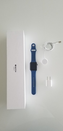 Apple Watch Series 3, Space Gray 42mm, Gps, Correa Azul