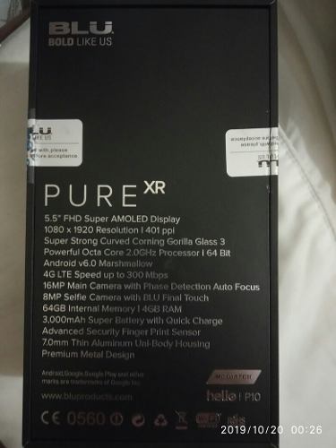 Celular Blu Puré Xr 4-64gb