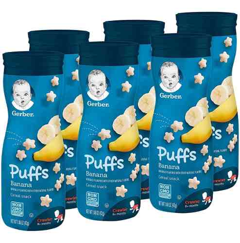 Gerber Puff Banana Snack Para Bebé (galletas)