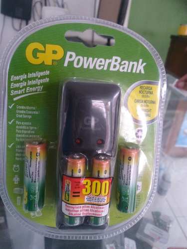 Gp Poder Bank Baterías Aaa Y Aa Con Cargador Recargables