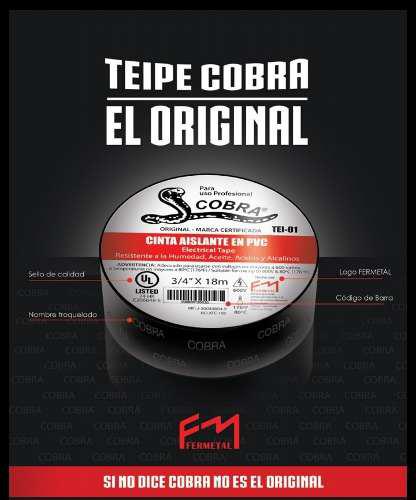 Teipe Negro Cobra 100% Original