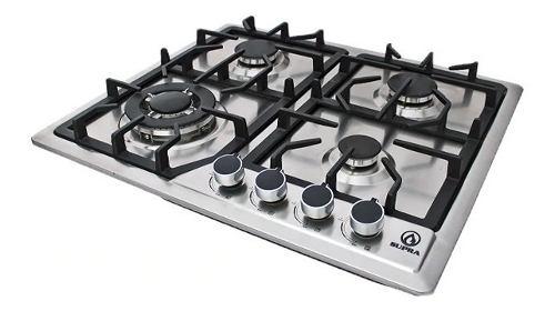 Tope De Cocina Empotrable A Gas 60 Cm Acero Inoxidable